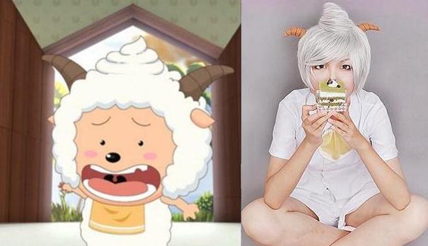 喜羊羊灰太狼真人cos:喜羊羊依旧帅气,看到灰太狼是心动的感觉