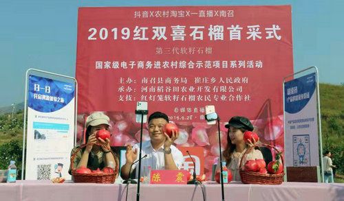 崔庄乡长陈震(中)现场直播