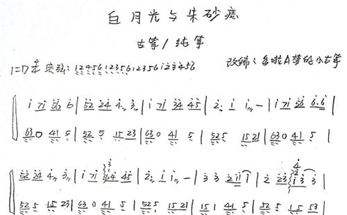 大籽《白月光与朱砂痣》_古筝谱