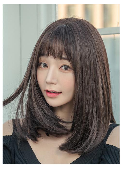韩式发型假发女中长发长直发自然全头套式发套伪娘网红锁骨发短发