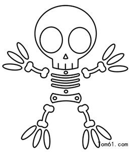 骷髅人图片_简笔画图片_少儿图库_中国儿童资源网