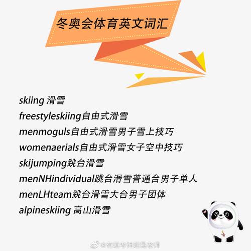 冬奥会体育英文词汇