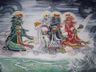 四海龙王  东海龙王敖广,南海龙王敖钦,西海龙王敖闰,北海龙王敖顺,井
