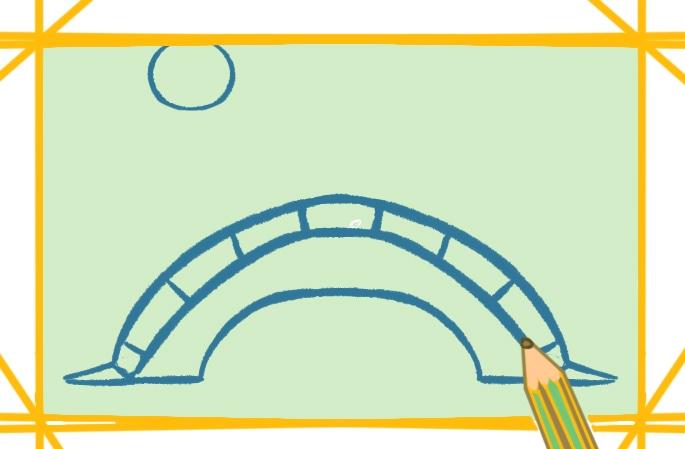 简单好看的拱桥简笔画教程步骤图片