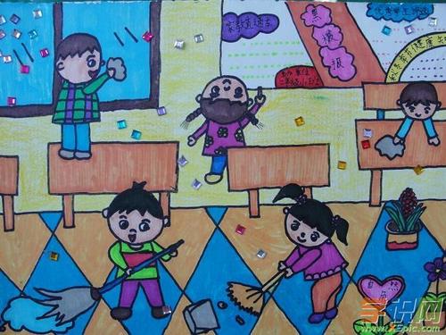 我们的校园绘画作品