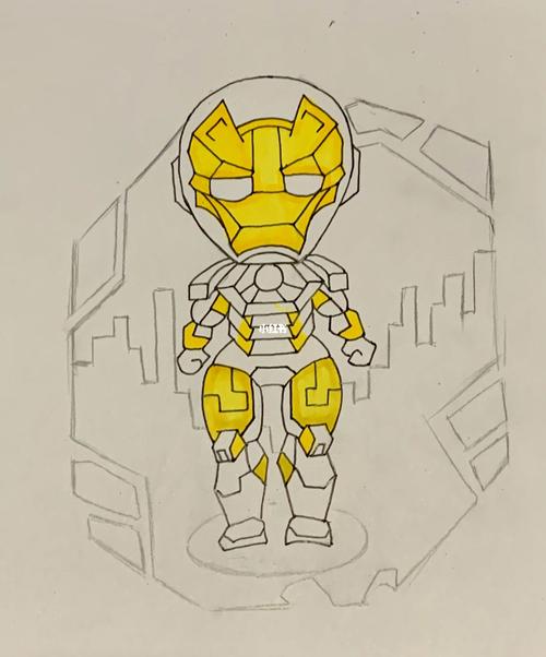 钢铁侠 儿童画简笔画_钢铁侠_儿童画_简笔画_几何图形