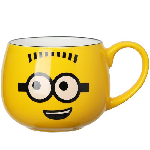 小黄人水杯可爱马克杯子陶瓷情侣卡通大肚杯子创意