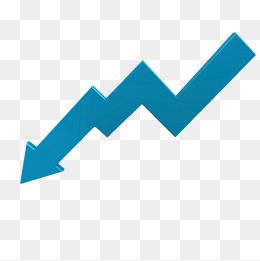 蓝色向下滑箭头