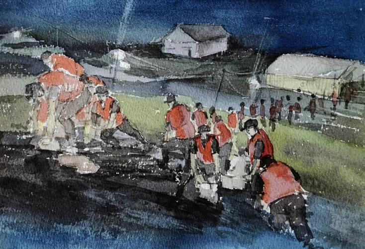 华容县:美术作品微展 讴歌抗洪精神