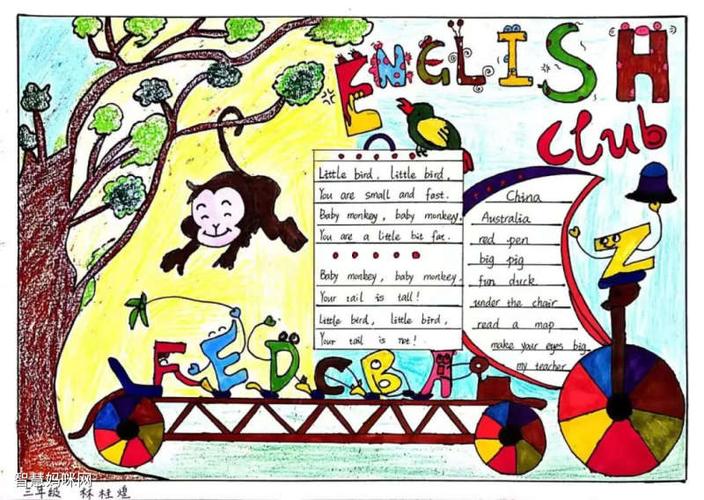 快乐英语手抄报图片简单又漂亮