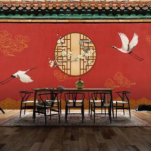 直播墙纸背景墙古风