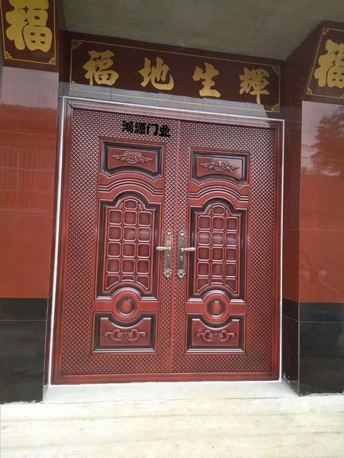 大铁门双开门农村家用庭院门烤漆大门对开门定做乡村自建房大铁门