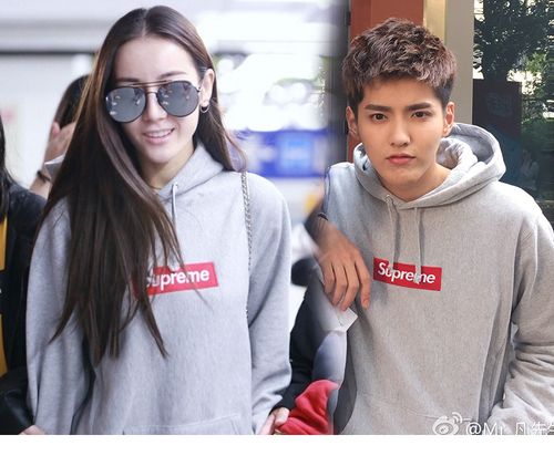 加绒加厚连帽衫女宽松情侣装吴亦凡迪丽热巴