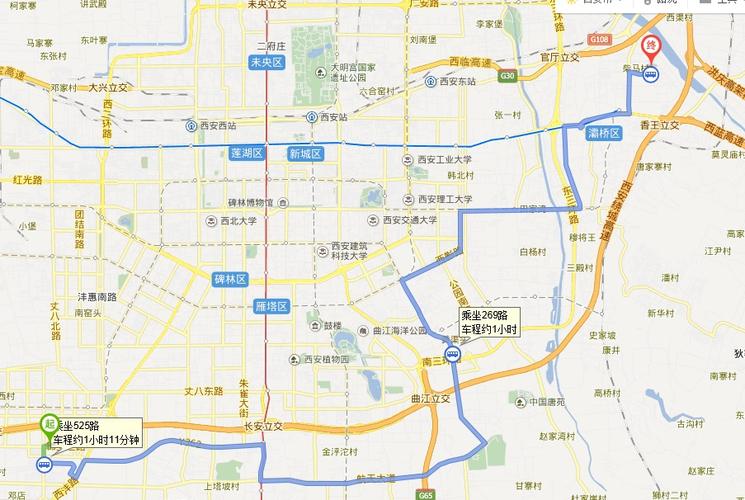西安高新区锦业二路17号到西安的铁一中滨河学校怎么走