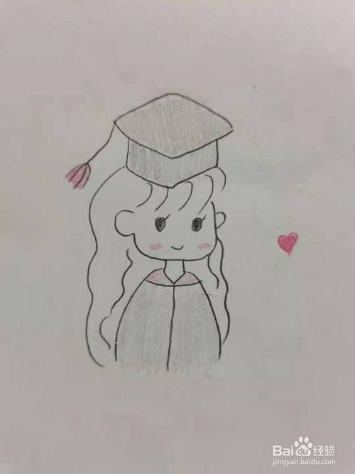 超简单的毕业生怎么画