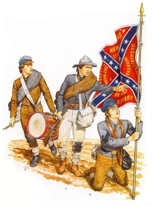 美国南北战争中的邦联军队军服图谱