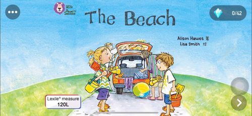 《大猫》系列"the beach"_beach_小朋友_沙滩_摄影_阅读_绘本_宝宝学