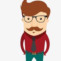 戴眼镜文艺大叔头像_微信头像图片大全