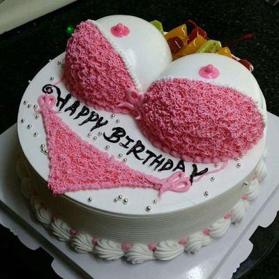 情趣恶搞怪创意比基尼内衣本命年红色生日蛋糕大咪咪大胸北京同城