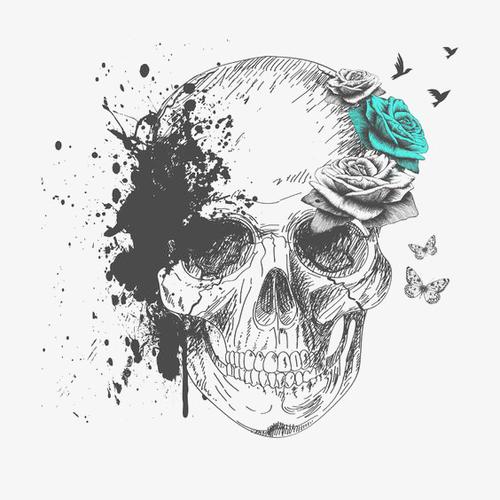 手绘骷髅