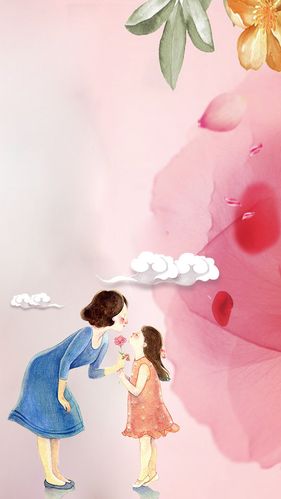 搜图中国 广告背景 > 母亲节小清新插画h5背景素材  【本作品下载内容