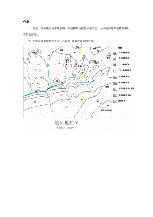 《实习1读水平岩层地质图,确定岩层产状.doc