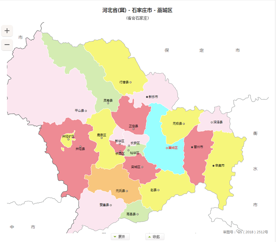 另据石家庄公交热线96599, 石家庄市地图 来源:民政