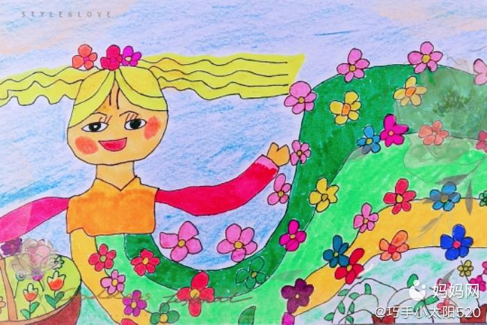 【我爱春天】春天的简笔画彩色图片-花姑娘,让我们一起来欣赏春天的
