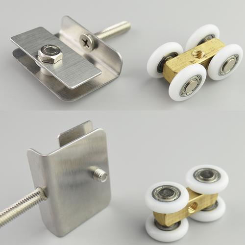 淋浴房玻璃移门滑轮吊轮卫生间浴室推拉门防水轴承轮全铜实心配件