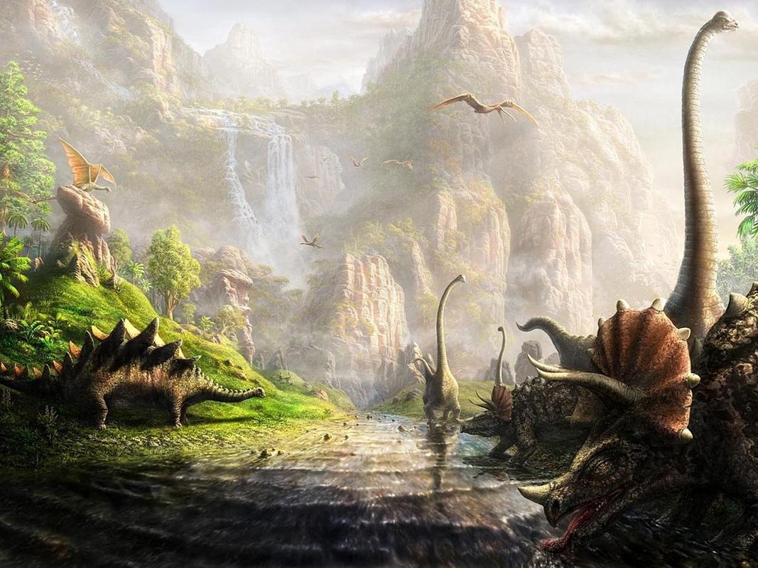 恐龙(英文名:dinosaur),是出现在中生代时期(三叠纪,侏罗纪和白垩纪)