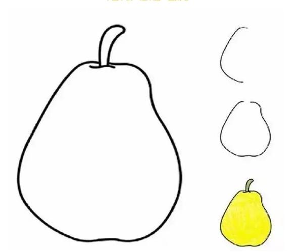 画法   秋天硕果累累,水果都成熟了,石榴笑开了嘴,苹果露出红红的脸颊