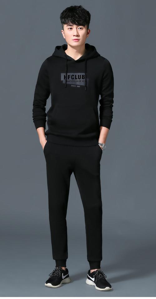 运动套装男春季2020新款休闲装男士连帽卫衣套装春秋运动服套装男