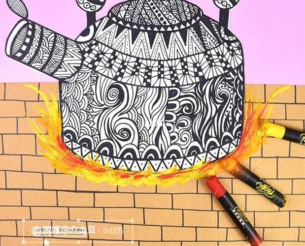 水壶儿童画点评分享_水壶_儿童画_绘画_知识_艺术