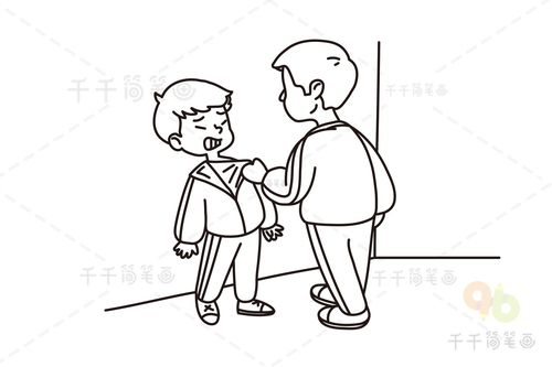 校园欺凌简笔画 儿童绘画
