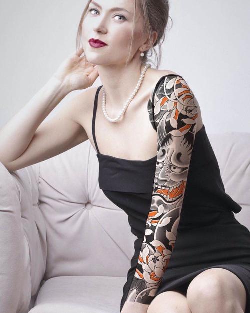 花臂纹身图案大全女凤凰