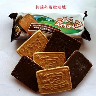 俄罗斯进口kopobka小牛巧克力饼干 早餐饼干 酥脆香甜