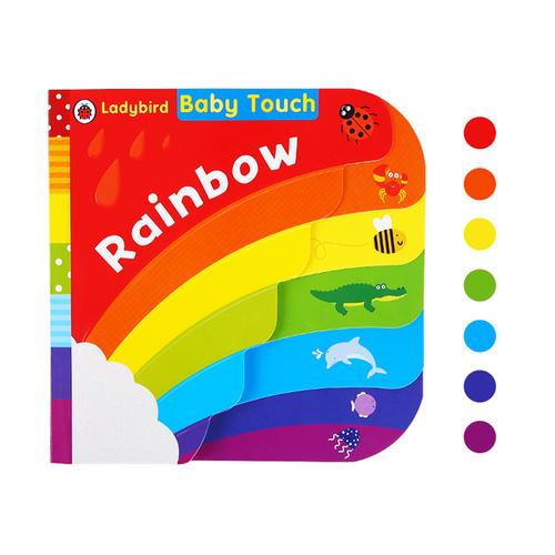 进口英文原版小瓢虫触摸书儿童早教宝宝认知书 rainbow touch baby