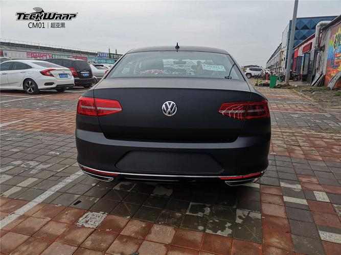 大众迈腾 汽车改色贴膜teckwrap美国秃鹰cm01超亚黑