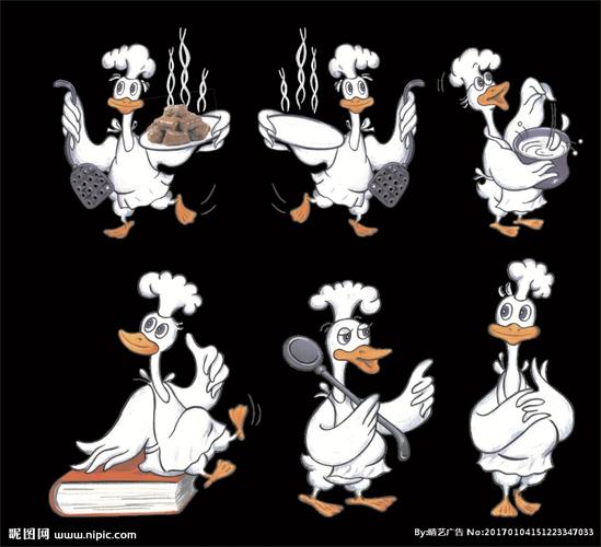 鸭子厨师 卡通鸭子设计图__广告设计_广告设计_设计_.
