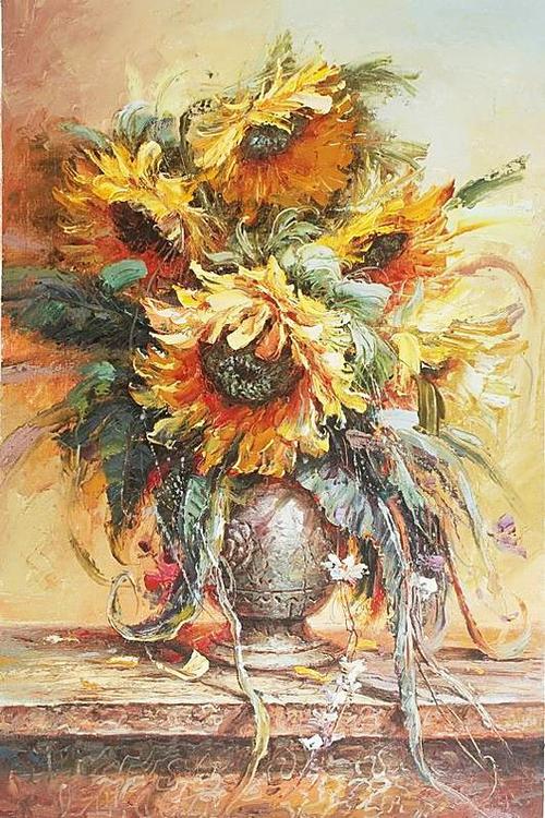 khlebnikov aleksey油画作品欣赏之向日葵
