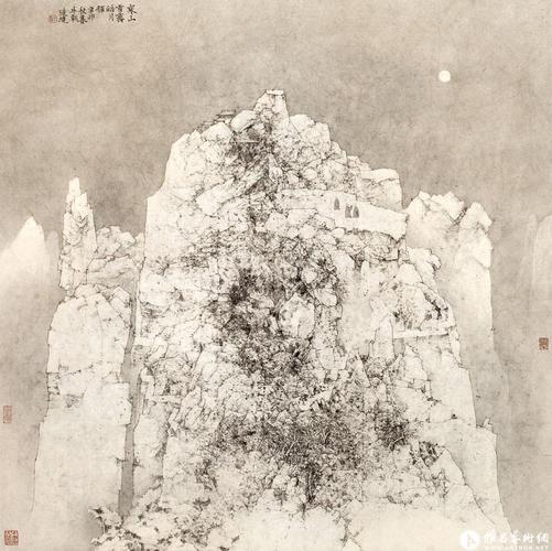寒山雪霁皓月辉图-中国书画/国画/国画-名家牛朝作品