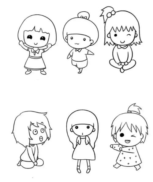 【简笔画教程】可爱小女生人物简笔画,人人都会画