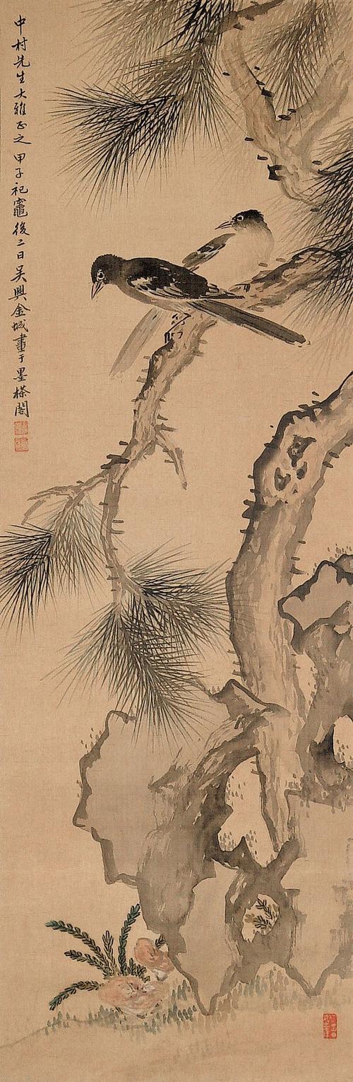 金城-近代画家(花鸟画清晰作品) - 劳逸斋 - 李华才-中国山水画(工作