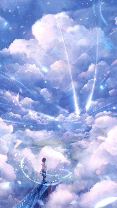 动漫梦幻唯美天空