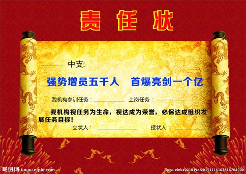 责任状图片