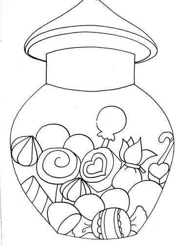 马克笔手绘 糖果罐 创意儿童画 简笔画线描_简笔画_手绘_糖果_马克笔