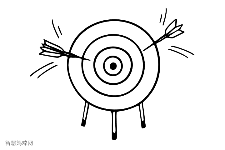 飞镖和靶子的简笔画图片