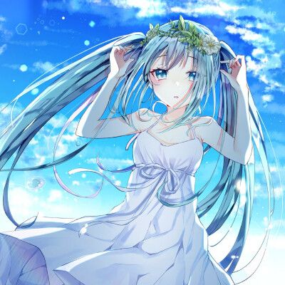 云端想象|蓝色系少女头像合集3 蓝发蓝瞳