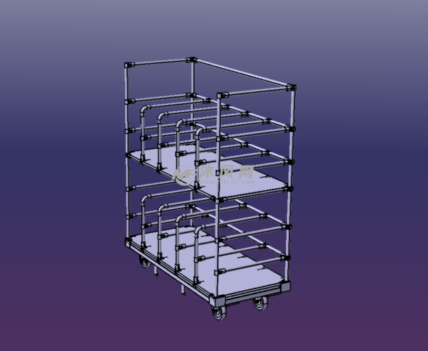 物料周转车模型图