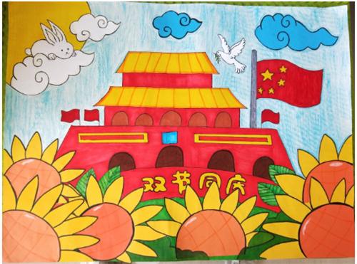 语文学习 手抄报 节日手抄报 《中秋国庆双节同庆图画幼儿园》正文